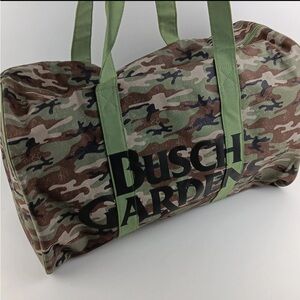 Busch Gardens Camouflage Duffle Bag - 24” Large Shoulder Carrier NWT